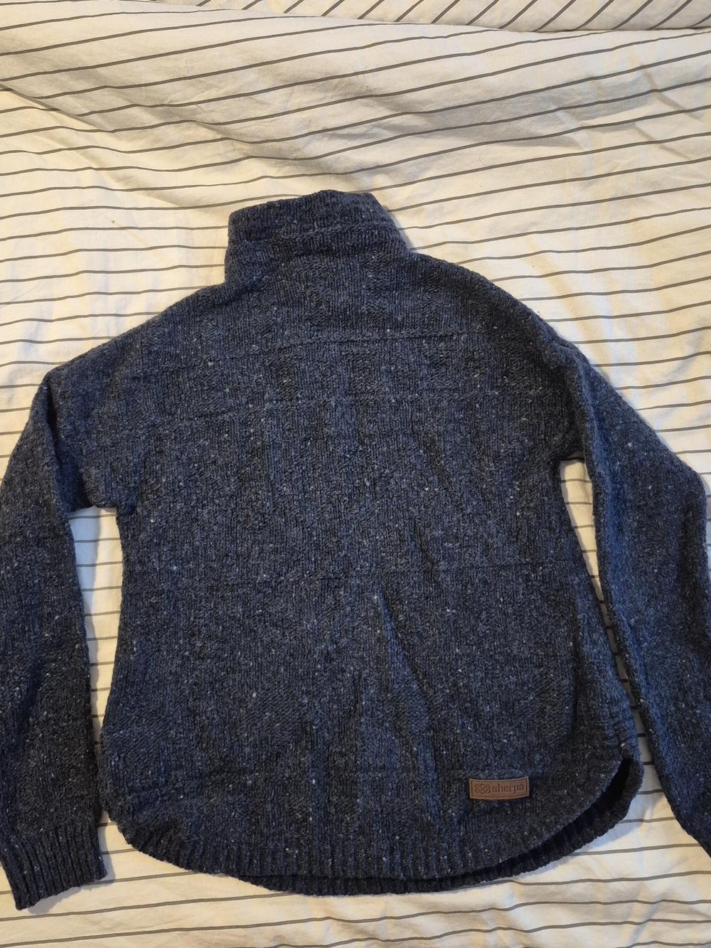 Sherpa Women's Navy Turtleneck Sweater